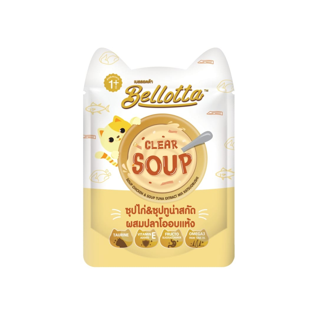 Bellotta Clear Soup Tuna & Chicken Extract Mix Katsuobushi 40gm