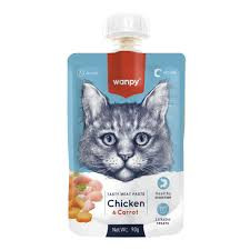 Wanpy Tasty Meat Paste Pouch Chicken & Carrot 90gm