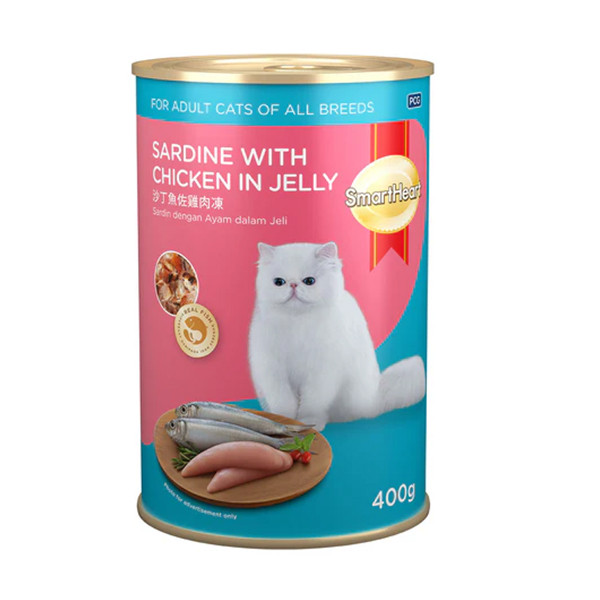 SmartHeart Cat Canned Food Sardine with chicken 400gm