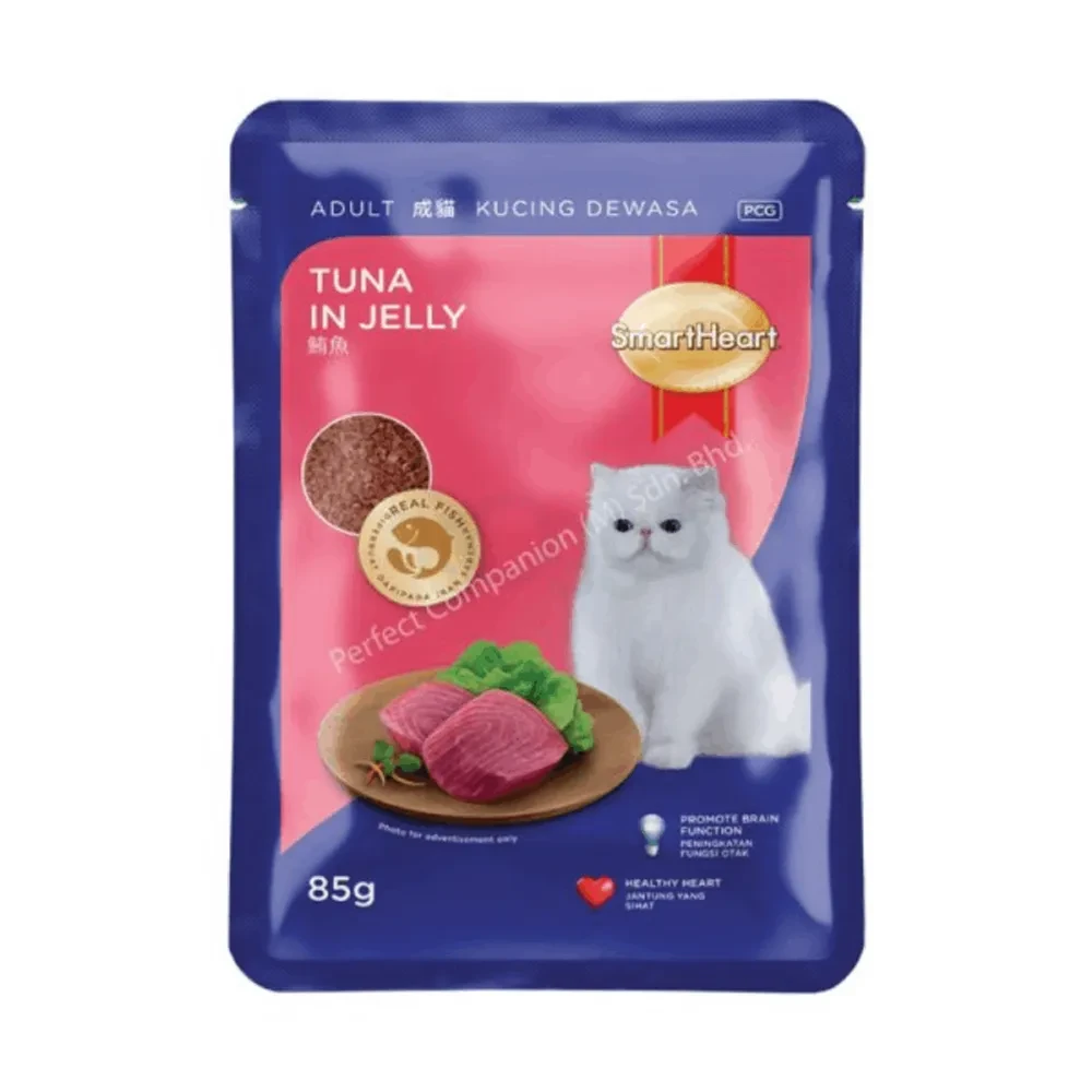 SmartHeart Adult Pouch Cat Food Tuna In Jelly 85g
