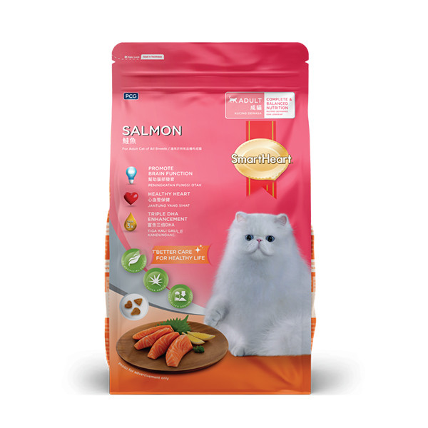 SmartHeart Adult Cat Dry Food Salmon 1.2kg
