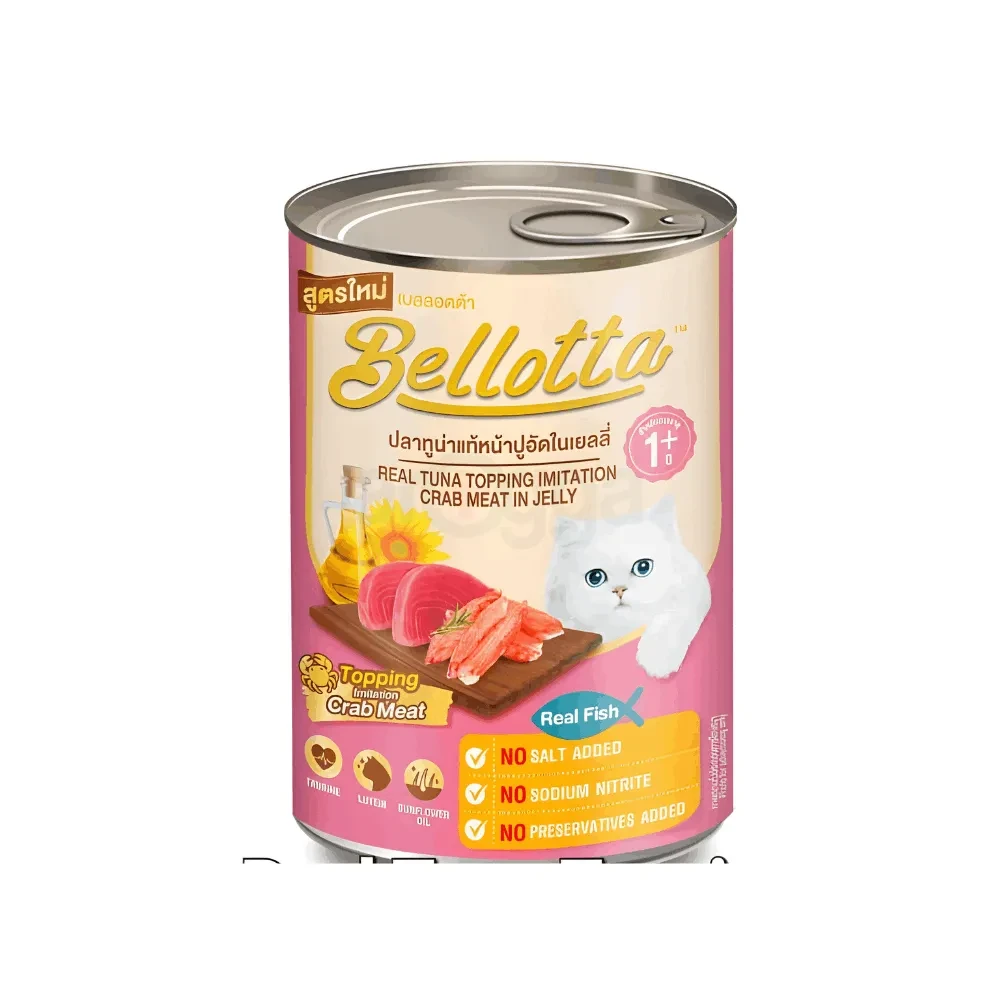 Bellotta Can Real Tuna Topping Crab in Jelly 400gm